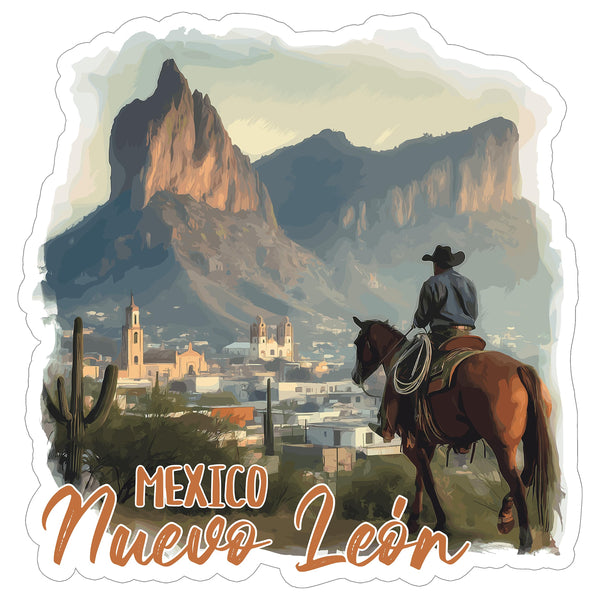 Nuevo León Mexico Sticker 4 Inch — Waterproof Vinyl Decal City Travel Souvenir