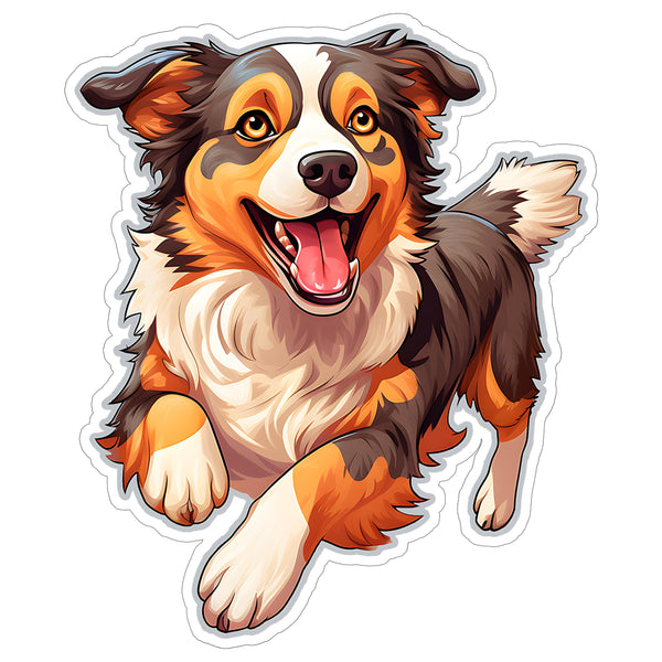 Australian Shepherd Sticker 4 Inch — Waterproof Vinyl Decal Aussie Herding Dog