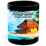 Punta Cana Dominican Republic Mug 11oz — Black Ceramic Travel Mug 1