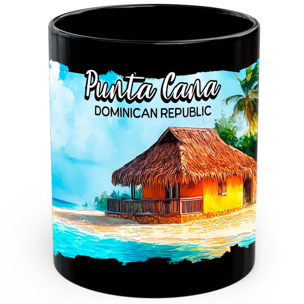 Punta Cana Dominican Republic Mug 11oz — Black Ceramic Travel Mug