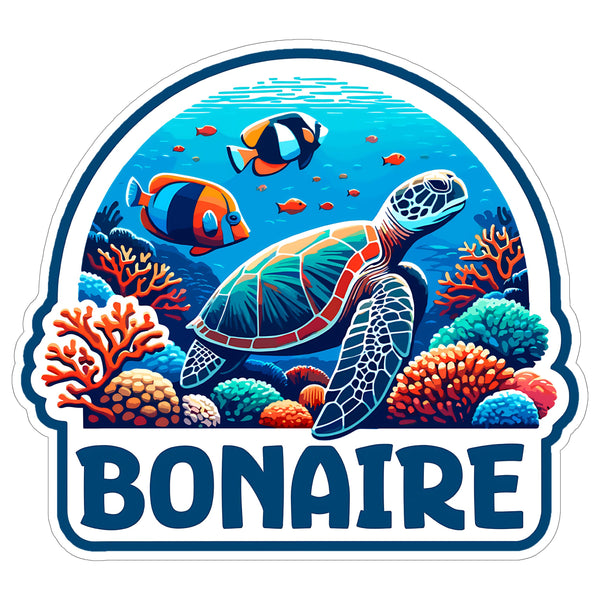 Bonaire Sticker 4 Inch City Travel Souvenir Destination - Waterproof Vinyl Decal for Laptop Water Bottle Car Tumbler - Durable Aesthetic Long-Lasting Stickers for Adults ID44990