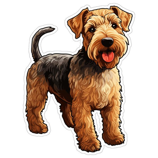 Welsh Terrier Sticker 4 Inch — Waterproof Vinyl Decal Welshie Wire Coat