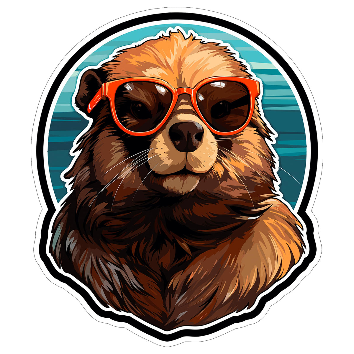 Beaver Sticker 4 Inch — Waterproof Vinyl Decal Dam Builder Castor
