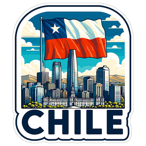 Chile Sticker 4 Inch — Waterproof Vinyl Decal Travel Souvenir