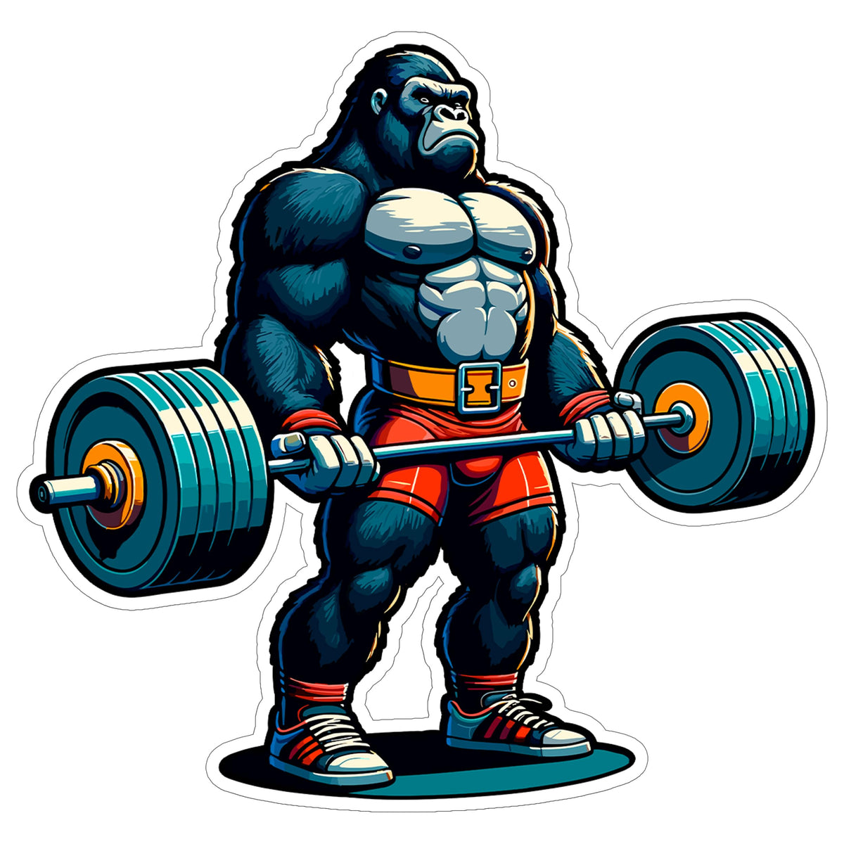 Weightlifting Sport Sticker 4 Inch — Waterproof Vinyl Decal Barbell Snatch Clean Jerk Gym