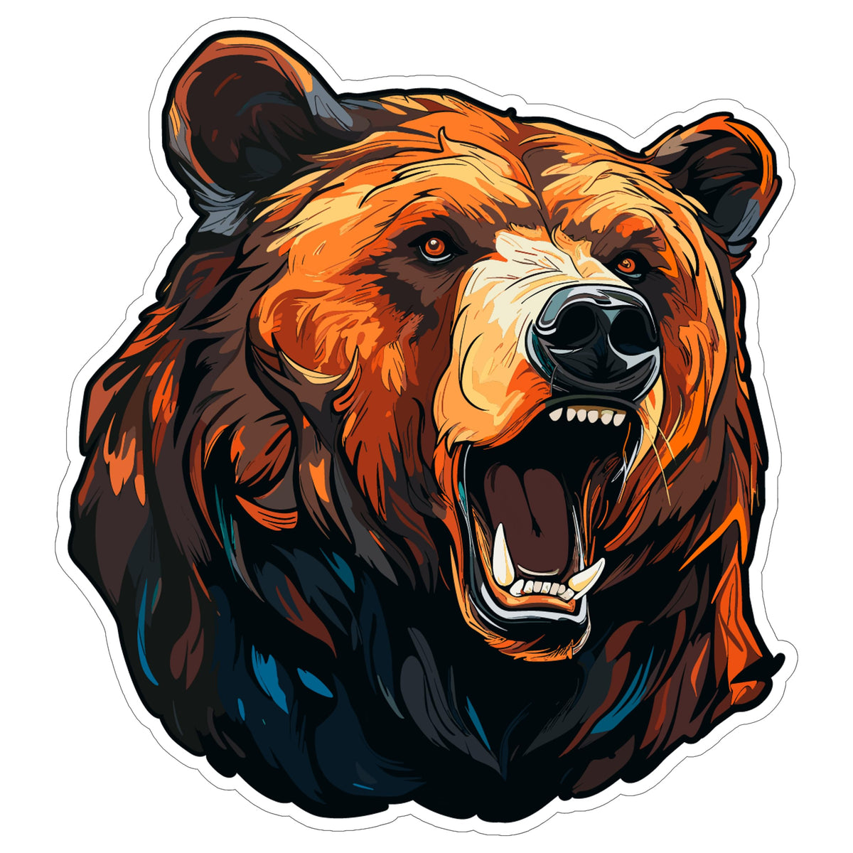 Grizzly Bear Sticker 4 Inch — Waterproof Vinyl Decal Ursus Arctos North American