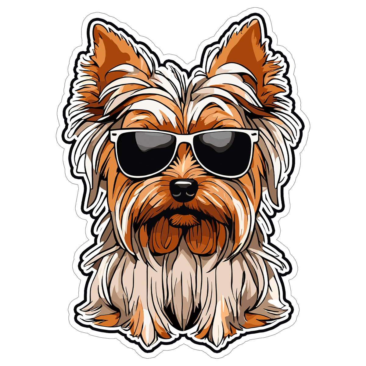 Yorkshire Terrier Sticker 4 Inch — Waterproof Vinyl Decal Yorkie Toy Dog