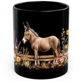 Donkey Mug 11oz — Black Ceramic Farm Mule Animal Coffee Mug 1