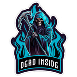 Keeping it Grim Dead Inside Sticker 4 Inch — Waterproof Vinyl Decal Dark Humor Goth Sarcastic 8