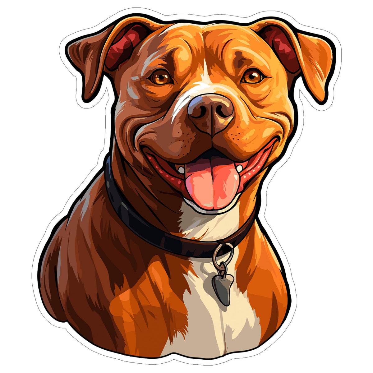 Pit Bull Sticker 4 Inch — Waterproof Vinyl Decal Bully Pitbull Terrier