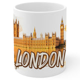 London England Coffee Mug 11oz — White Ceramic British Capital Mug 1