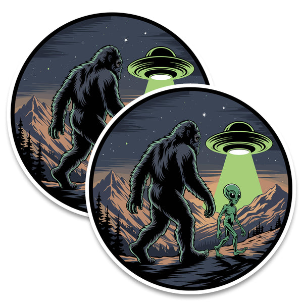 Bigfoot UFO Magnet 2-Pack — 4