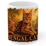 Bengal Cat Mug 11oz — White Ceramic Coffee Mug 1
