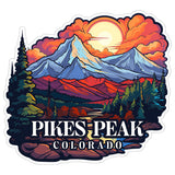 Pikes Peak Colorado Sticker 4 Inch — Waterproof Vinyl Decal City Travel Souvenir 8