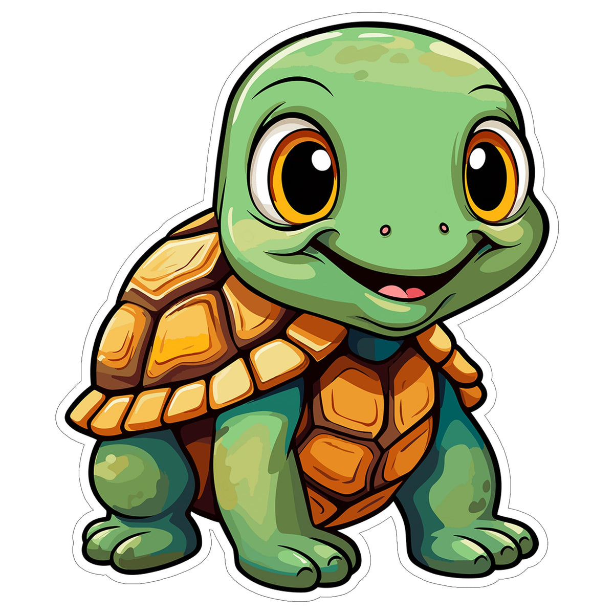 Tortoise Sticker 4 Inch — Waterproof Vinyl Decal Land Reptile Long Life
