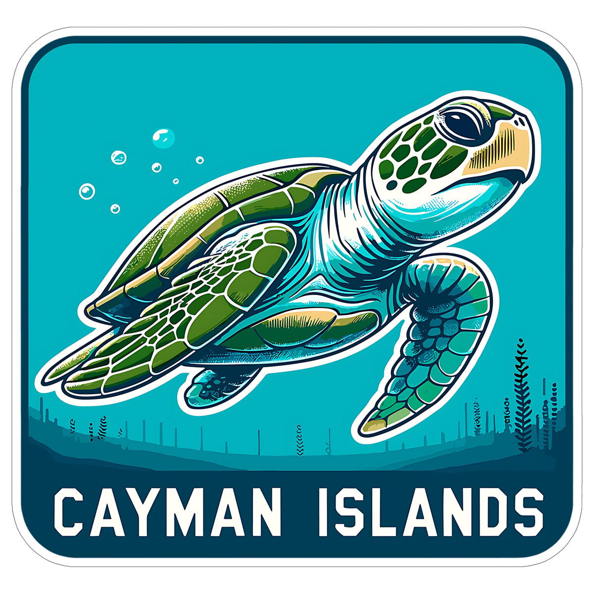 Cayman Islands Sticker 4 Inch — Waterproof Vinyl Decal Island Coastal Beach Seaside