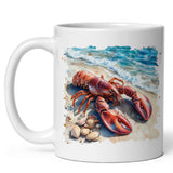Lobster Coffee Mug 11oz — Ceramic Red Coastal Summer Gift Mug 1