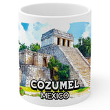 Cozumel Mexico Coffee Mug 11oz — White Ceramic Coral Reef Snorkeling Mug 1