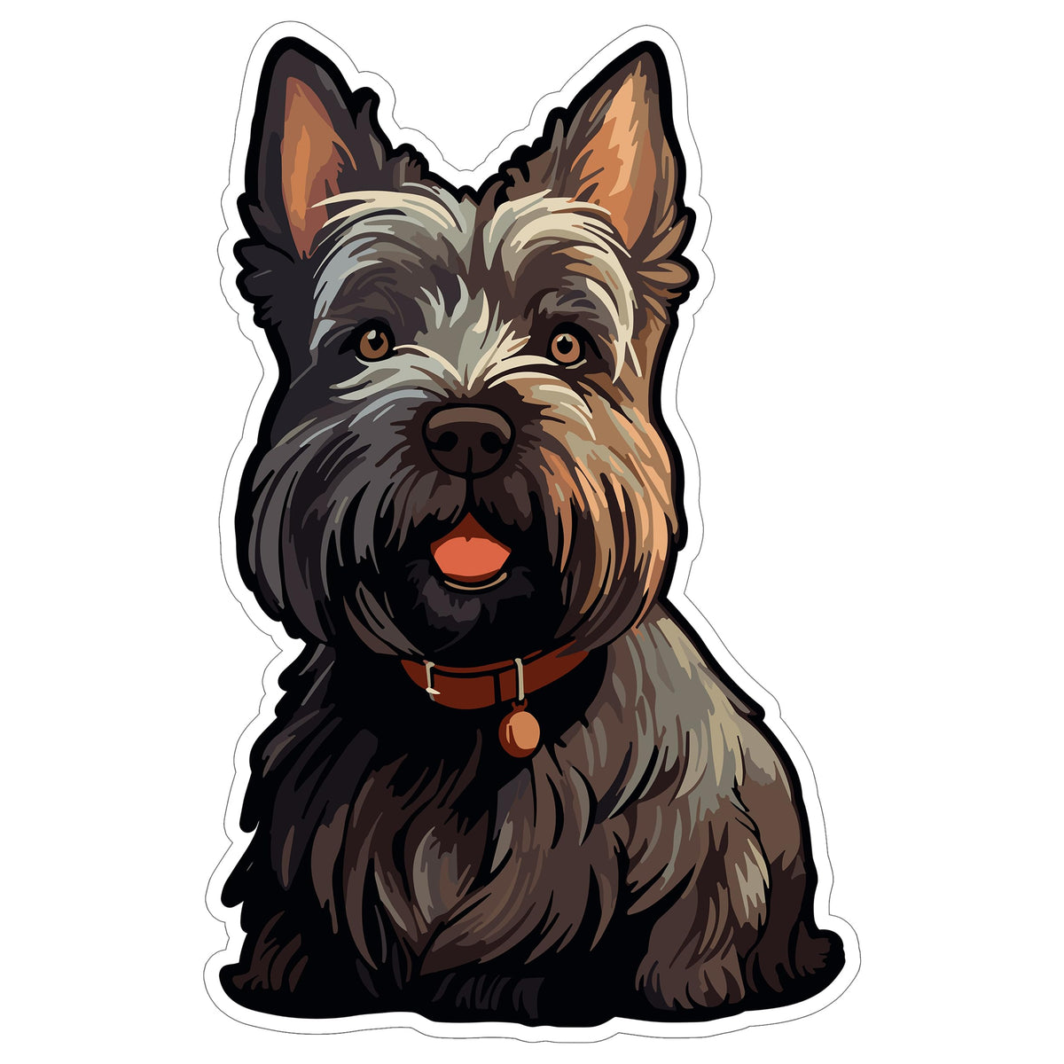 Scottish Terrier Sticker 4 Inch — Waterproof Vinyl Decal Scottie Diehard Highland