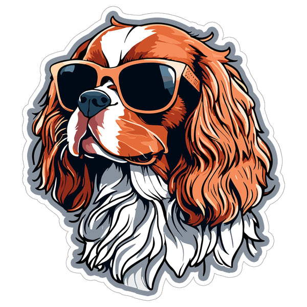 King Charles Spaniel Sticker 4 Inch — Waterproof Vinyl Decal Toy Royal Spaniel