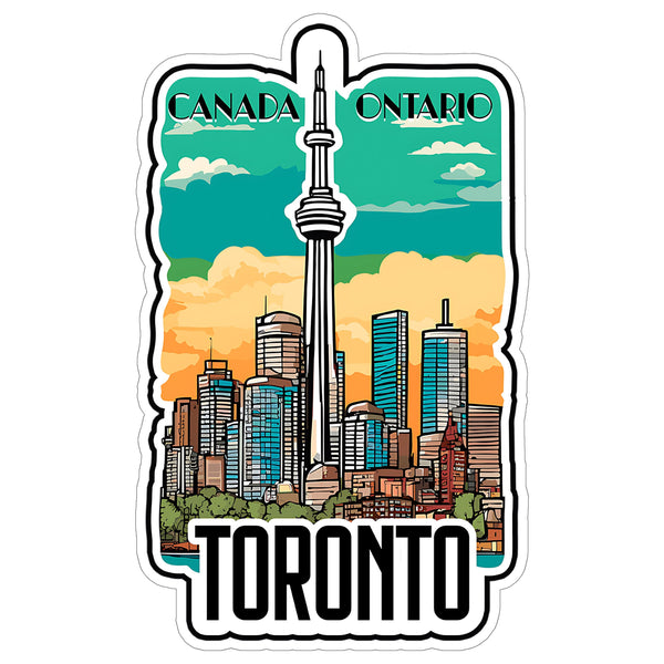 CN Tower Toronto Ontario Canada Sticker 4 Inch City Travel Souvenir - Waterproof Vinyl Decal for Laptop Water Bottle Car Tumbler - Durable Aesthetic Long-Lasting Stickers for Adults ID44990
