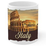 Italy Coffee Mug 11oz — White Ceramic European Heritage Mug 1