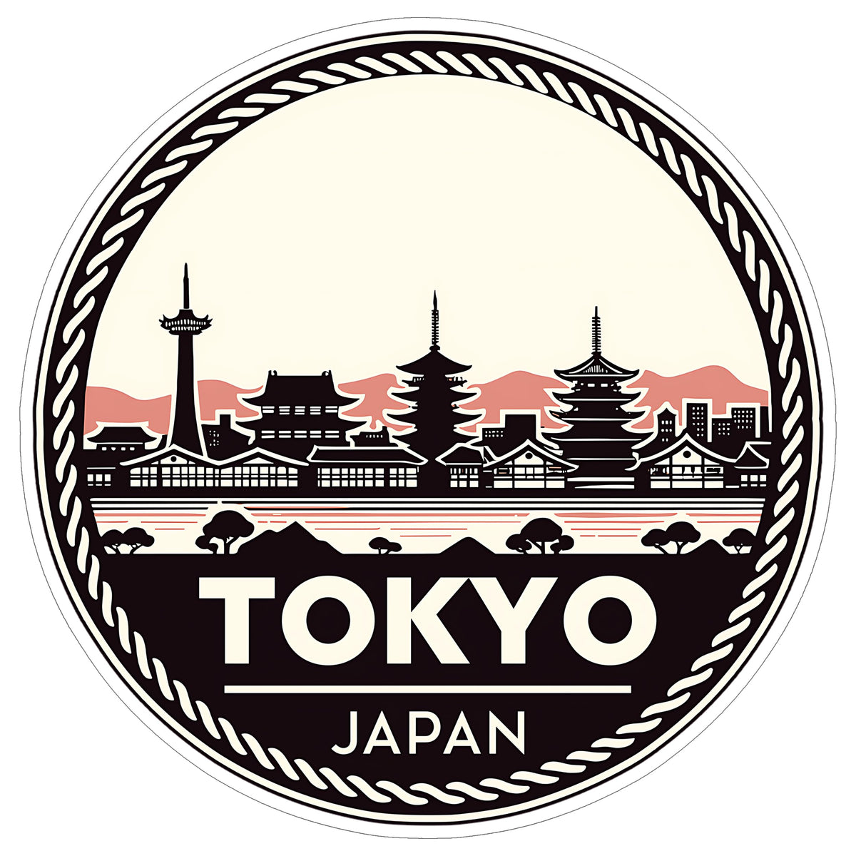 Tokyo Japan Sticker 4 Inch — Waterproof Vinyl Decal City Travel Souvenir