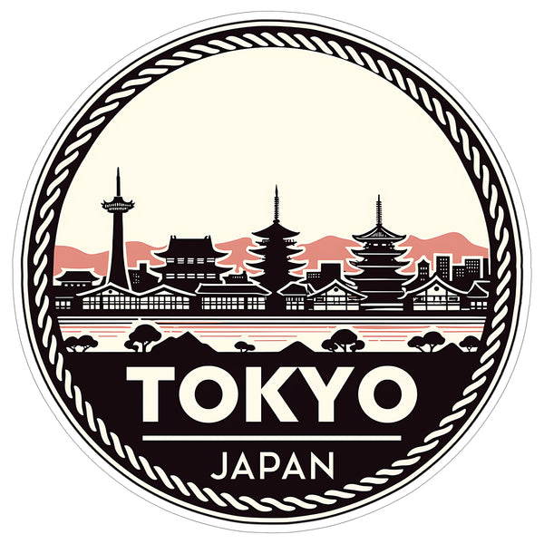 Tokyo Japan Sticker 4 Inch — Waterproof Vinyl Decal City Travel Souvenir