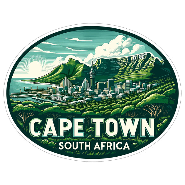 Cape Town South Africa Sticker 4 Inch — Waterproof Vinyl Decal Table Mountain South Africa