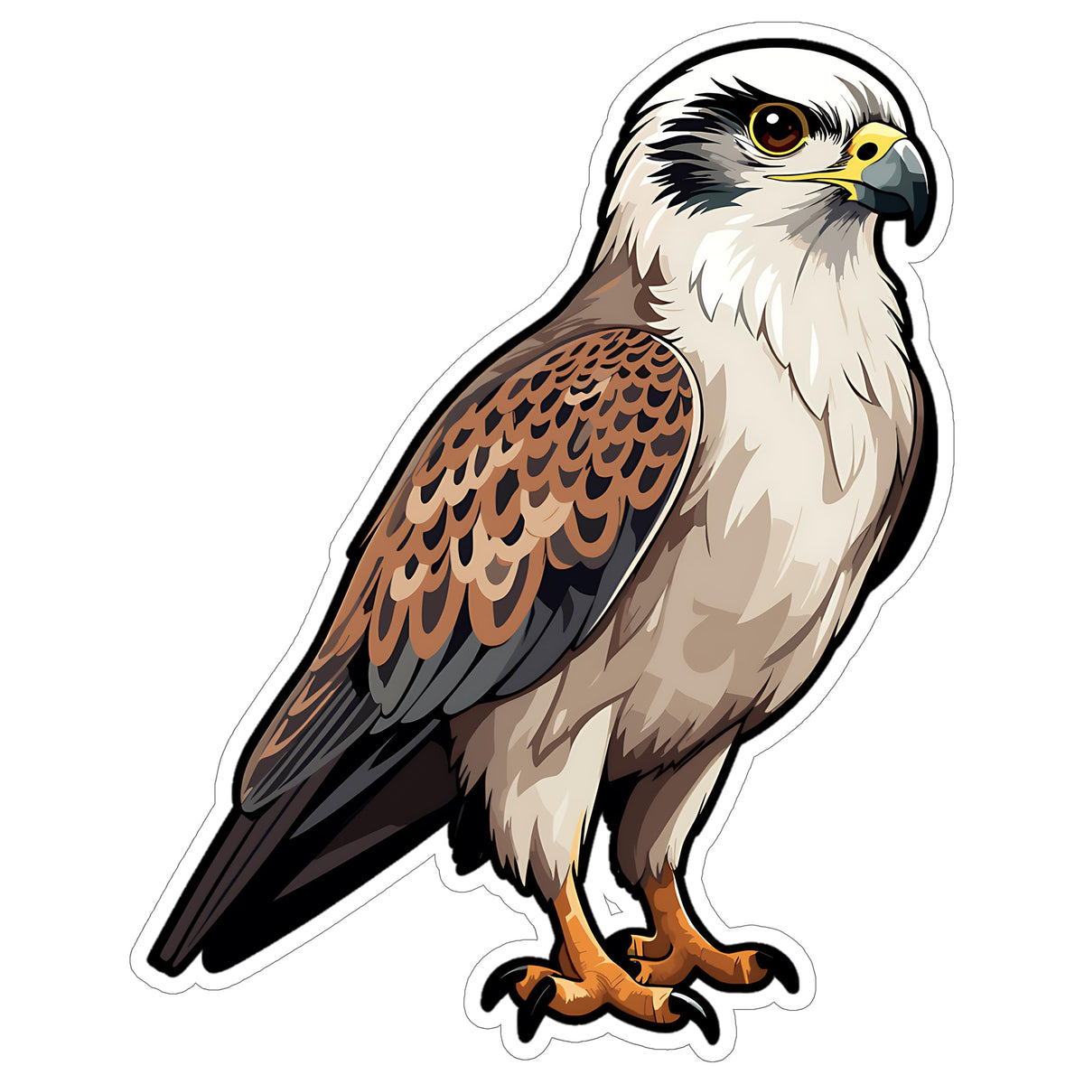 Falcon Sticker 4 Inch — Waterproof Vinyl Decal Bird of Prey Raptor Falconry