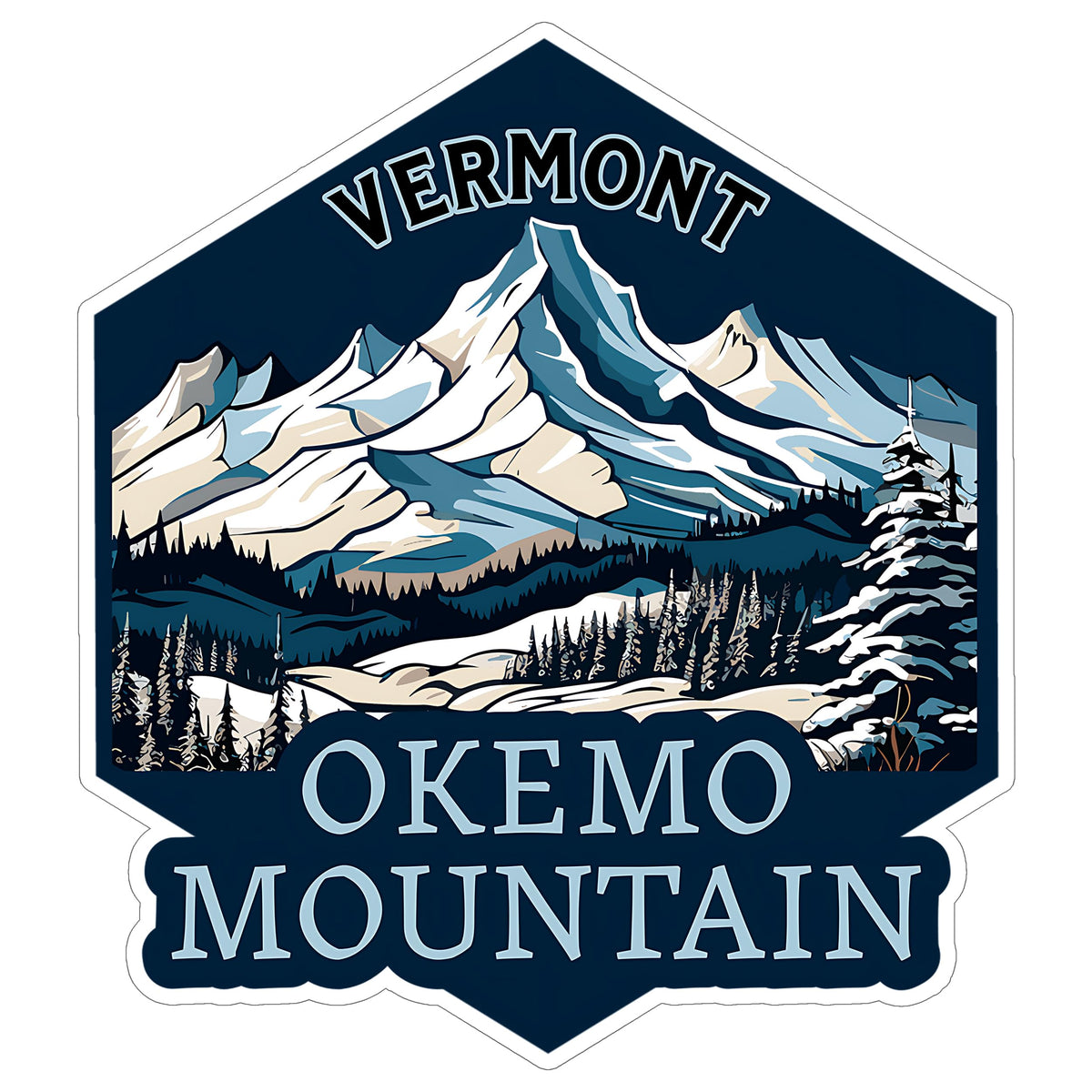 Okemo Mountain Vermont Sticker 4 Inch — Waterproof Vinyl Decal Summit Peak