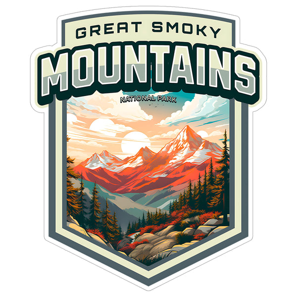 Great Smoky Mountains National Park Tennessee-North Carolina Sticker 4 Inch — Waterproof Vinyl Decal Scenic Landmark