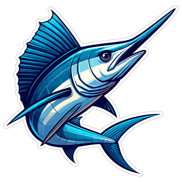 Sailfish Sticker 4 Inch — Waterproof Vinyl Decal Istiophorus Fastest Billfish