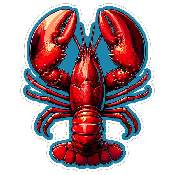 Lobster Sticker 4 Inch — Waterproof Vinyl Decal Maine Crustacean Seafood