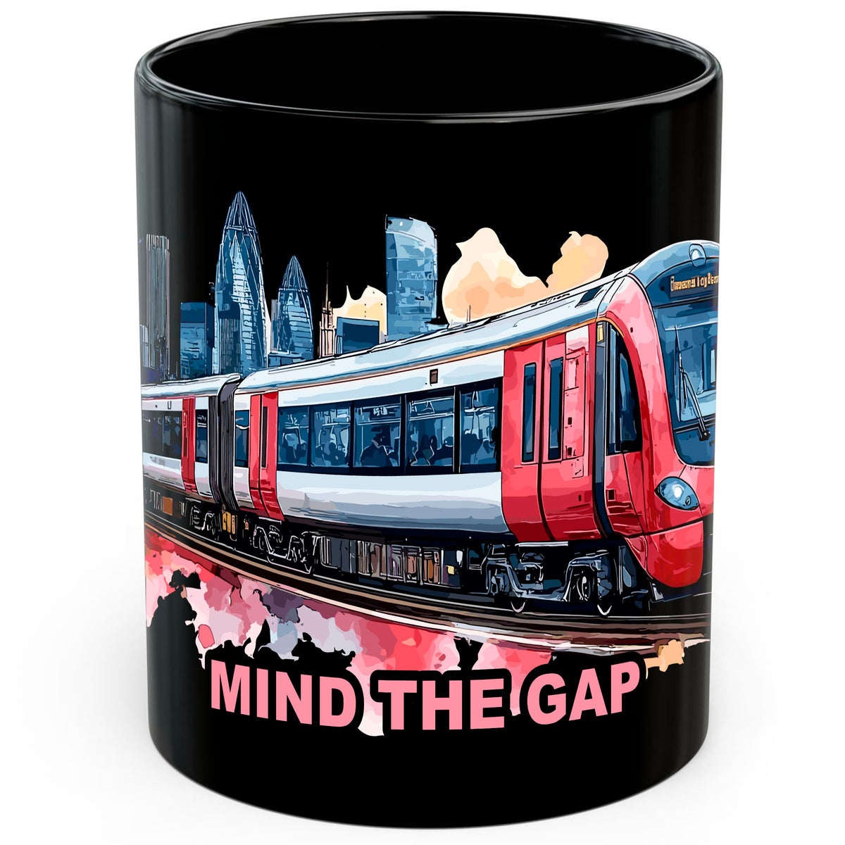 Mind the Gap London Coffee Mug 11oz — Black Ceramic Funny London Underground Mug