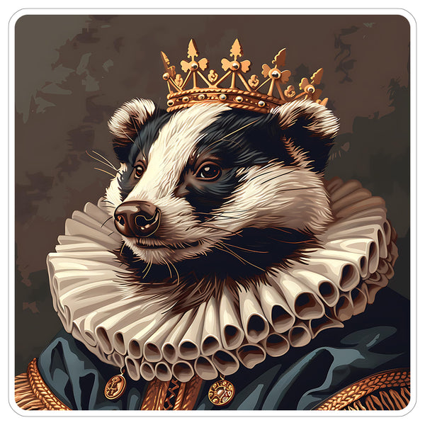 Badger Sticker 4 Inch — Waterproof Vinyl Decal European Forest Striped