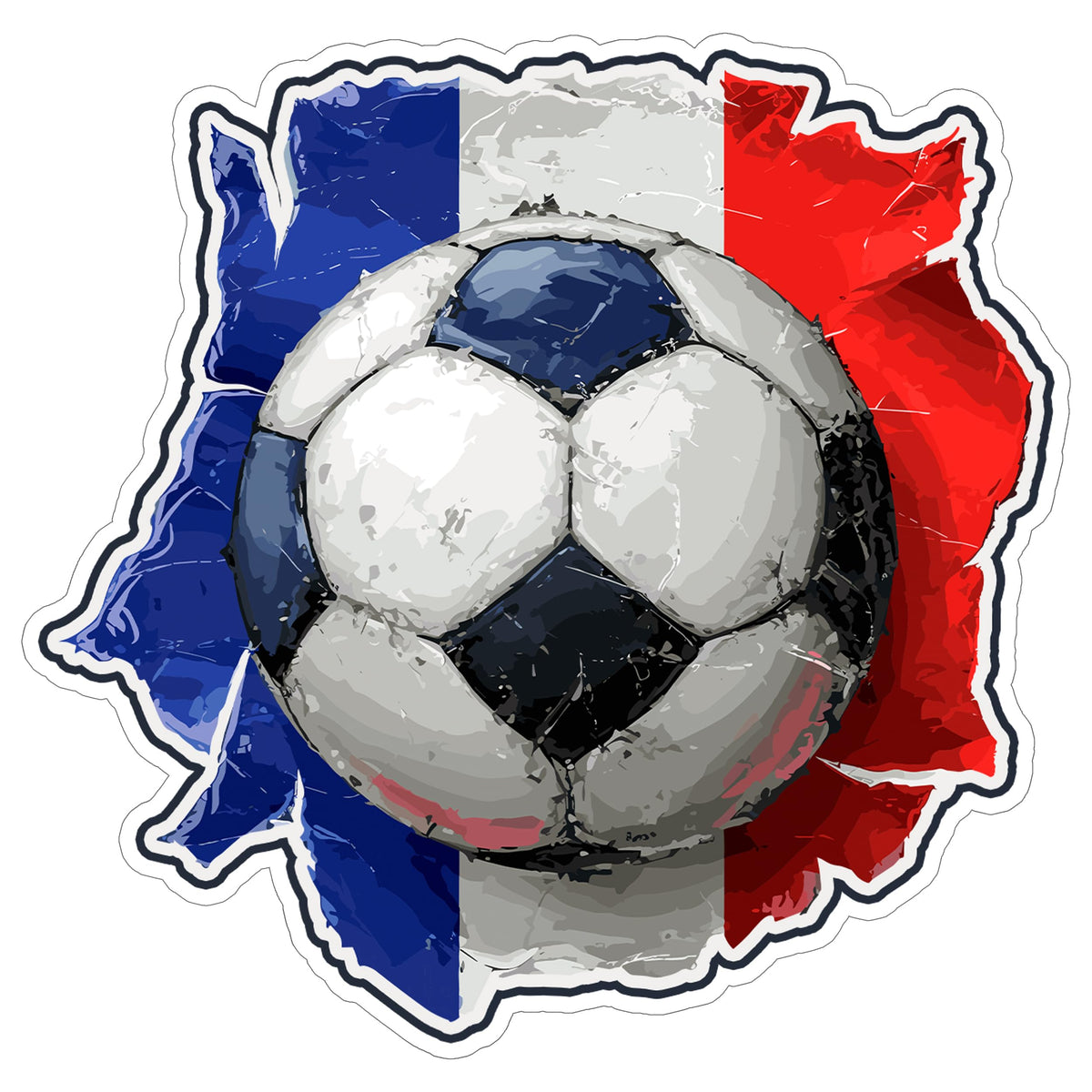 France Soccer Sport Sticker 4 Inch — Waterproof Vinyl Decal Les Bleus World Cup Champion