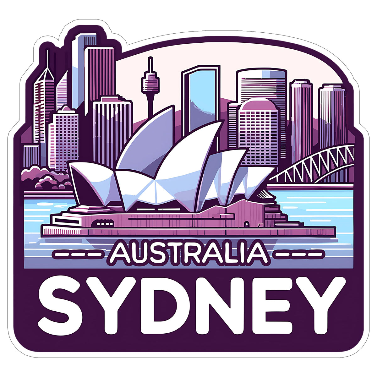 Sydney Australia Sticker 4 Inch — Waterproof Vinyl Decal City Travel Souvenir