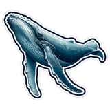 Humpback Whale Sticker 4 Inch — Waterproof Vinyl Decal Megaptera Marine Mammal Singer 9