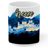 Greece Coffee Mug 11oz — White Ceramic Mediterranean Heritage Mug 1