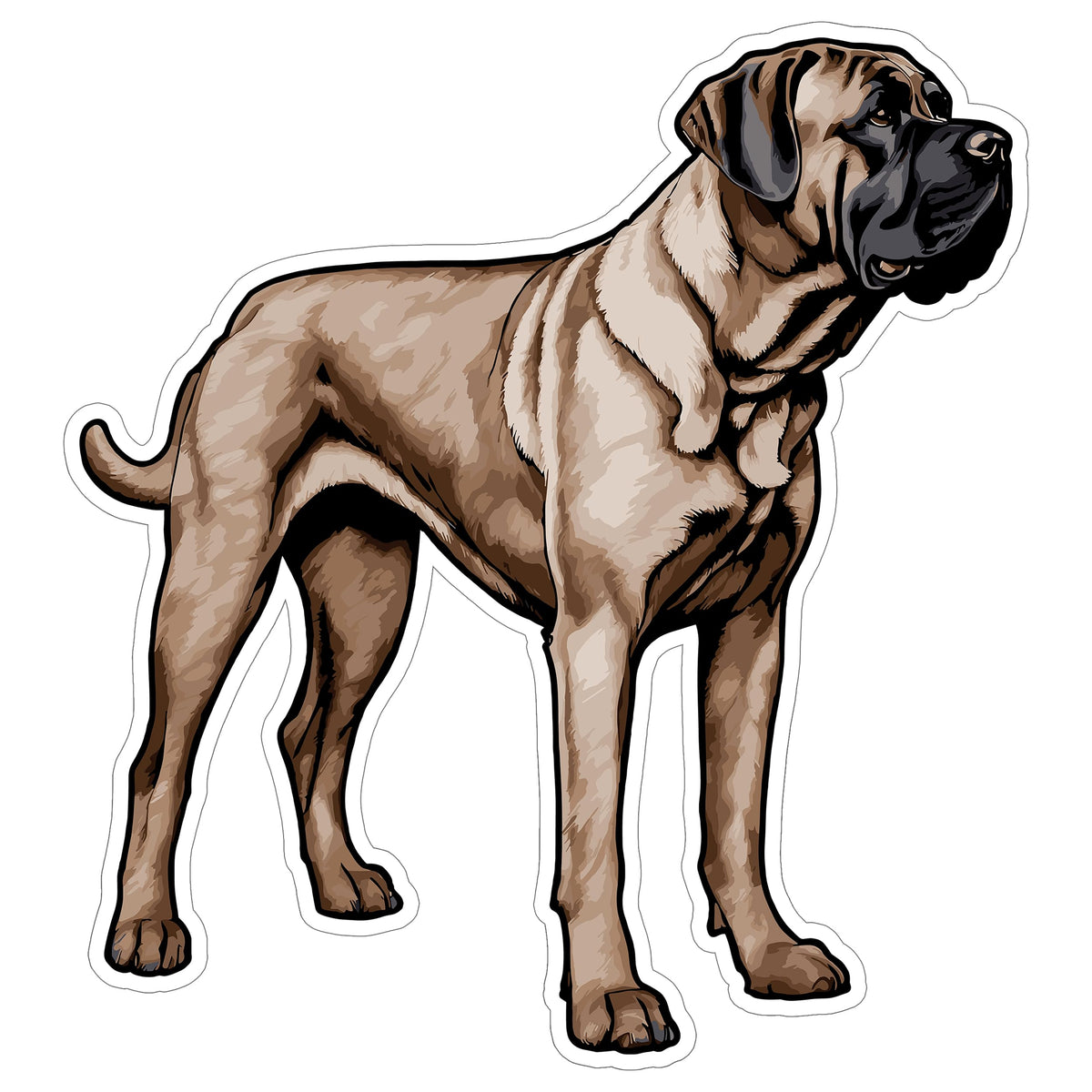 Mastiff Sticker 4 Inch — Waterproof Vinyl Decal Giant Breed Gentle Guardian