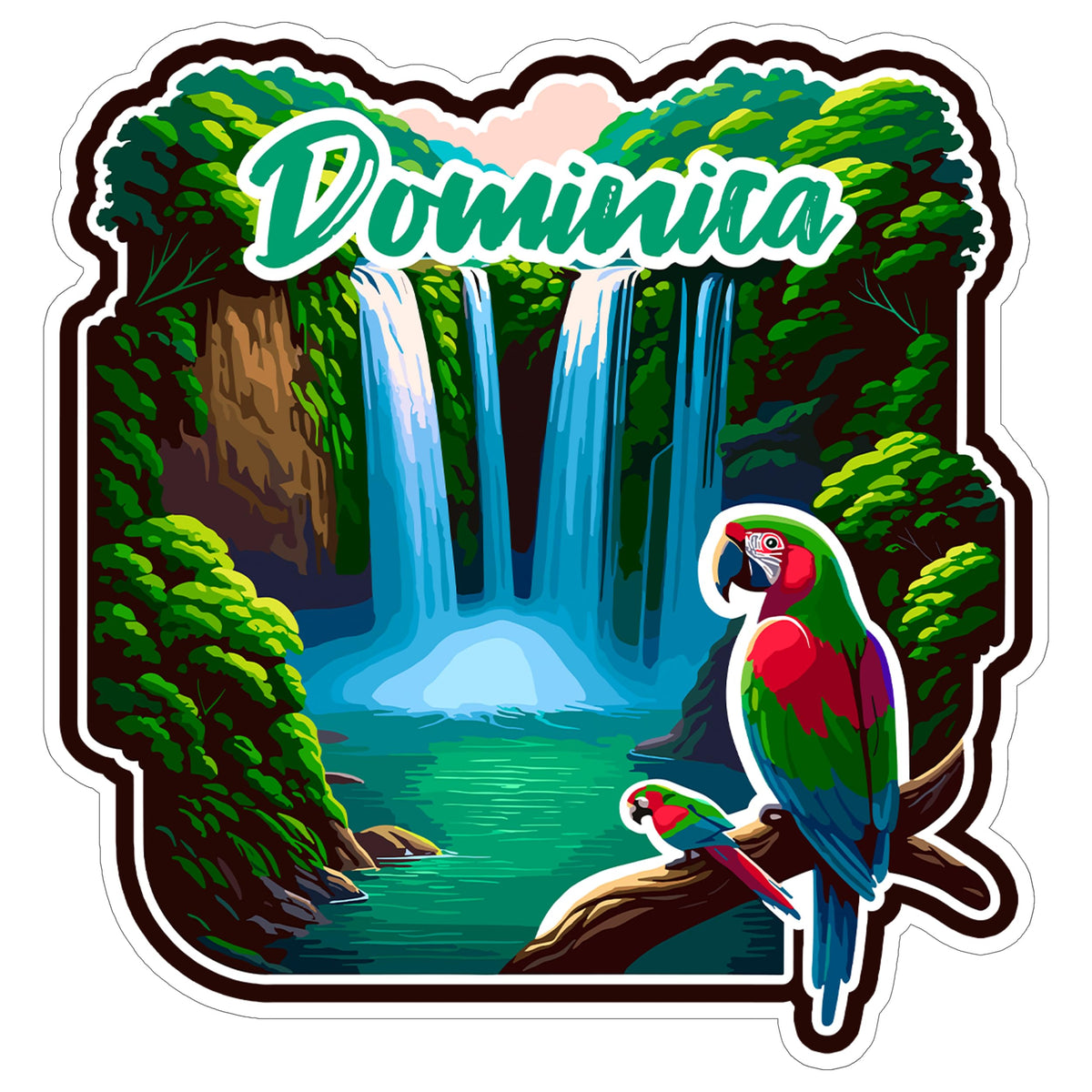 Dominica Sticker 4 Inch — Waterproof Vinyl Decal Travel Souvenir