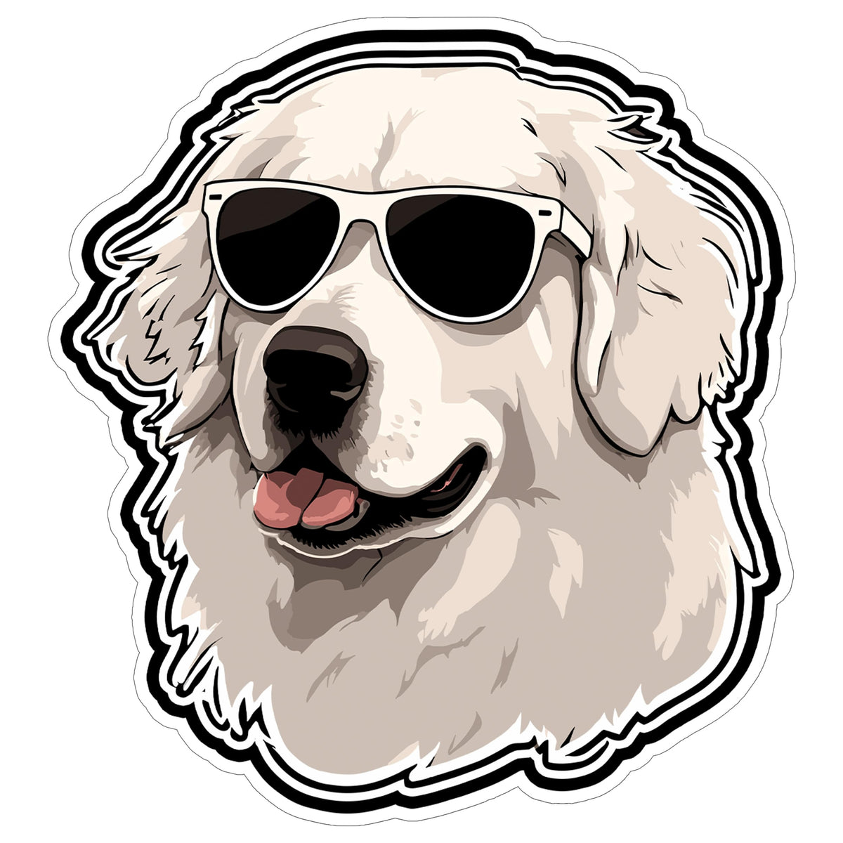 Great Pyrenees Sticker 4 Inch — Waterproof Vinyl Decal Livestock Guardian Dog