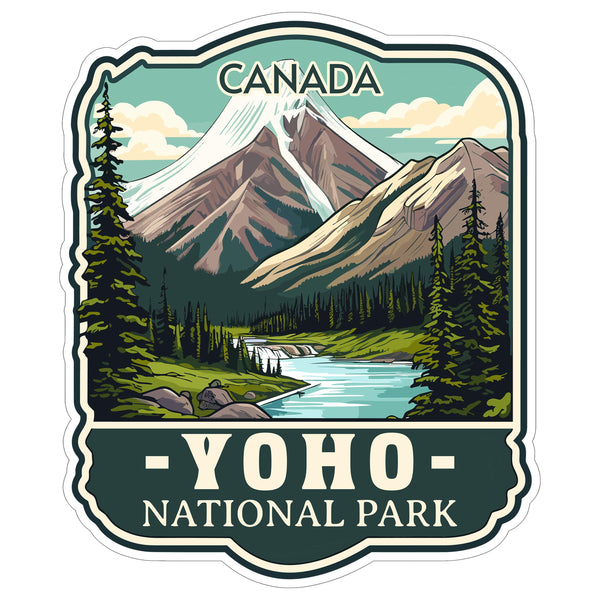 Yoho National Park British Columbia Canada Sticker 4 Inch Nature Hiking - Waterproof Vinyl Decal for Laptop Water Bottle Car Tumbler - Durable Aesthetic Long-Lasting Stickers for Adults ID44990