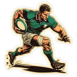 Rugby Sport Sticker 4 Inch — Waterproof Vinyl Decal Scrum Try Tackle Union 8