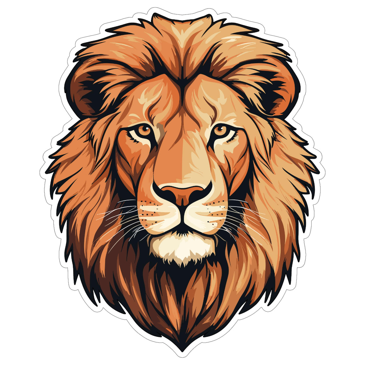 Lion Sticker 4 Inch — Waterproof Vinyl Decal King of Jungle African