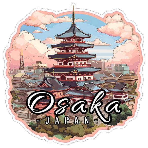 Osaka Japan Sticker 4 Inch — Waterproof Vinyl Decal City Travel Souvenir