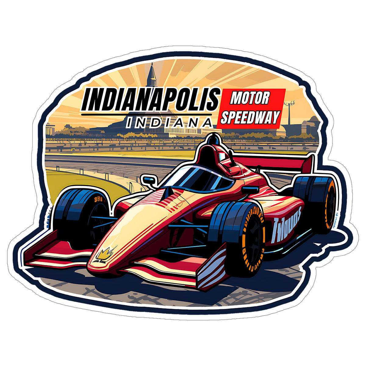 Indianapolis Motor Speedway Indiana Sticker 4 Inch — Waterproof Vinyl Decal City Travel Souvenir