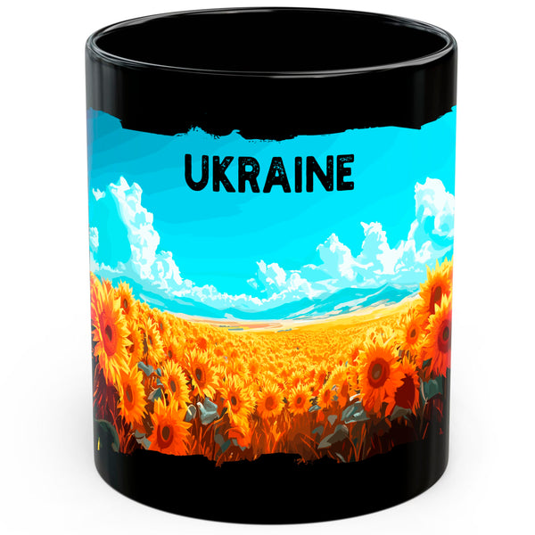 Ukraine Coffee Mug 11oz — Black Ceramic Cultural Heritage Pride Mug