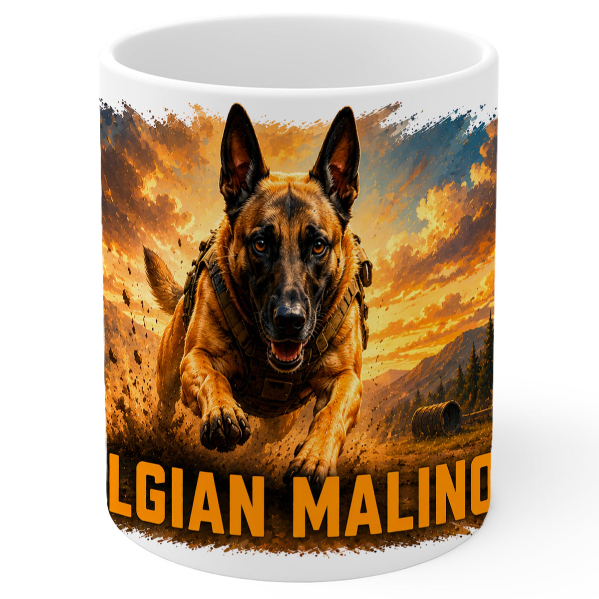 Belgian Malinois Mug 11oz — White Ceramic Coffee Mug